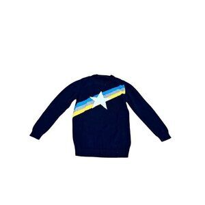 Kids Navy Blue Sweater With Star & Stripes Design Size 10Y 100% Cotton